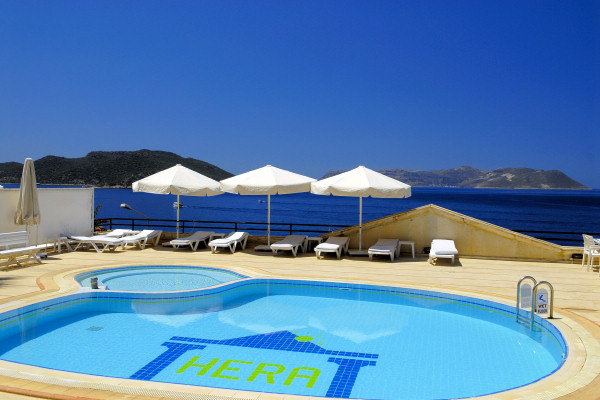 The swimming pool at the Hotel Hera
