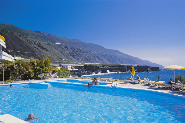 View along the coast from the hotel pool