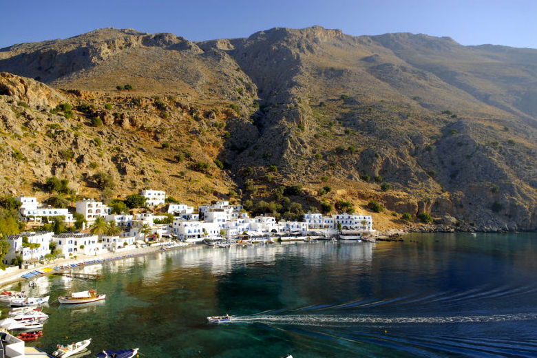The picture-postcard village of Loutro