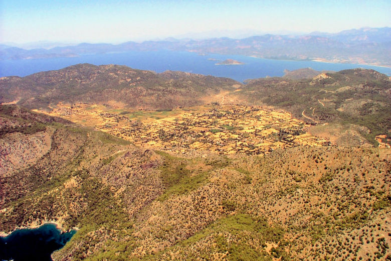 Aerial view of the Kaya Valley
