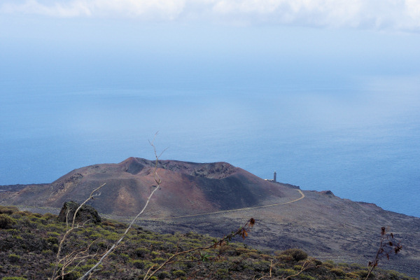 Faro de Orchilla lighthouse, at the base of a volcano