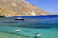 Swimming in the crystalline waters off Loutro