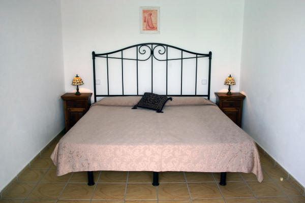 Bedroom in one of the villas