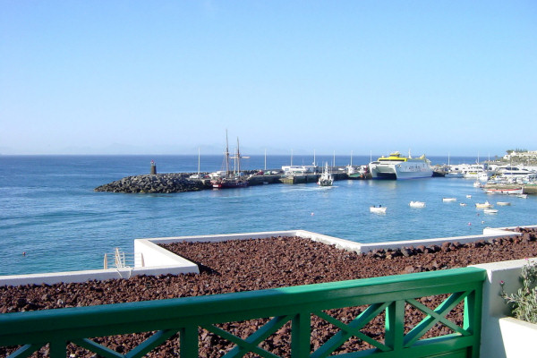 View from the apartment terrace towards the harbour