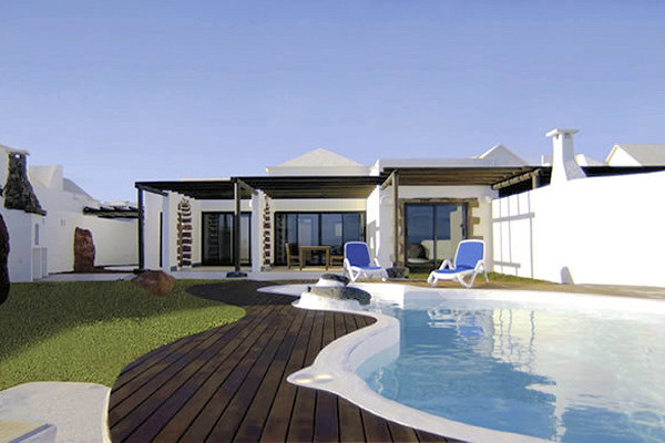The villas are designed in traditional Lanzarotean style