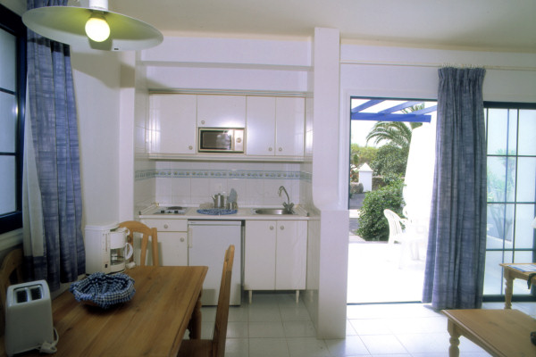 Typical living-dining room with open plan kitchen