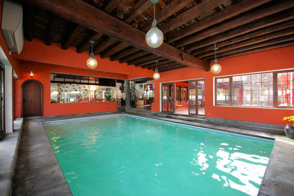 The indoor swimming pool