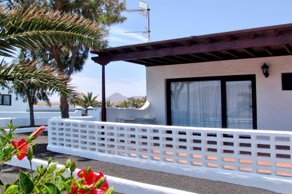 Each bungalow has a shaded terrace