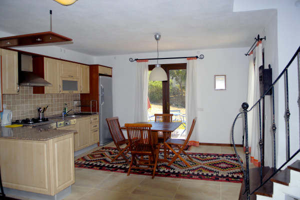 Kitchen-dining area in one of the villas