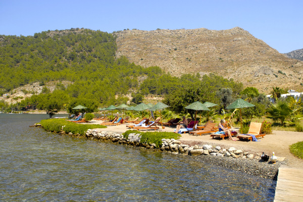 Beach in front of the hotel