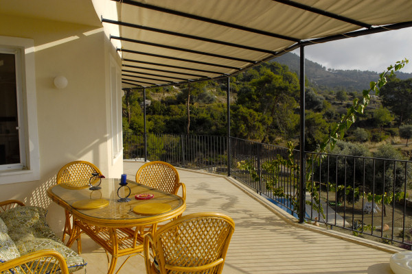 Villa Faralya's large terrace