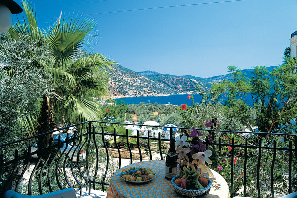 View from a top-floor balcony