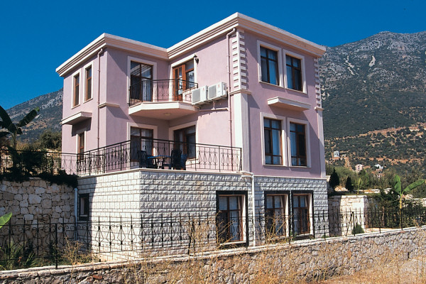 One of the villas with shared pool