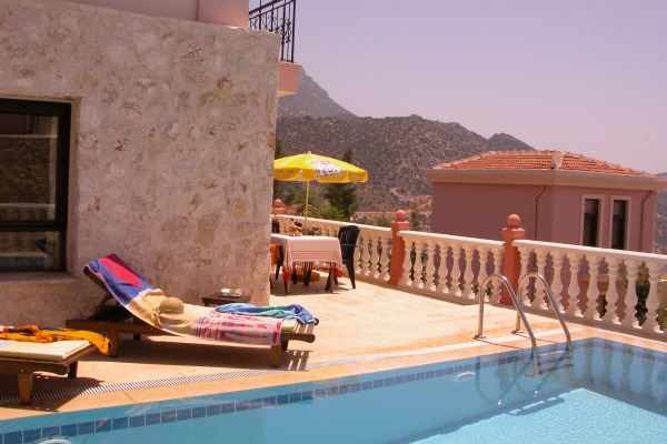 One of the villas with private pool