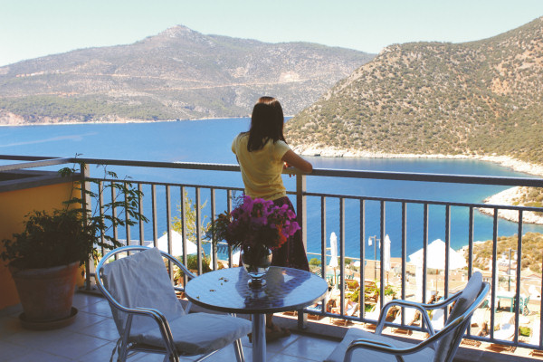 Balcony overlooking Kalamar Bay