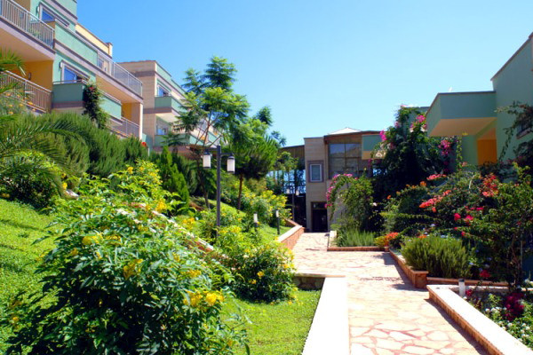 The rooms are set amidst terraced gardens