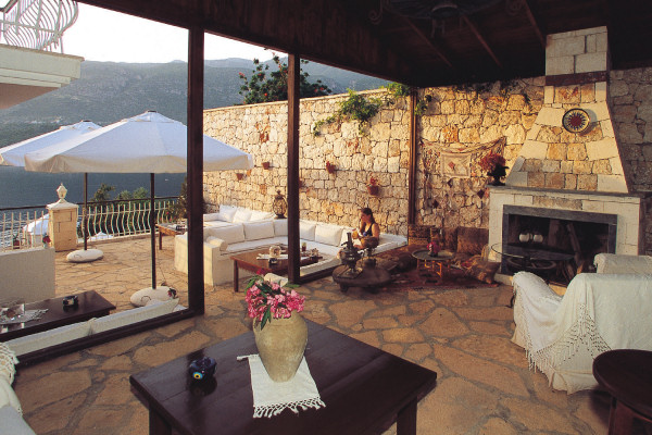 The charming bar area