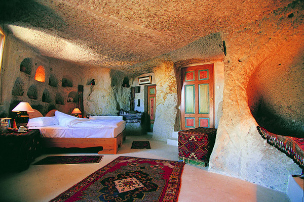 One of the cave rooms at the Museum Hotel