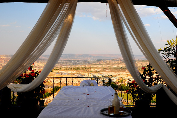 Stunning views from the massage terrace