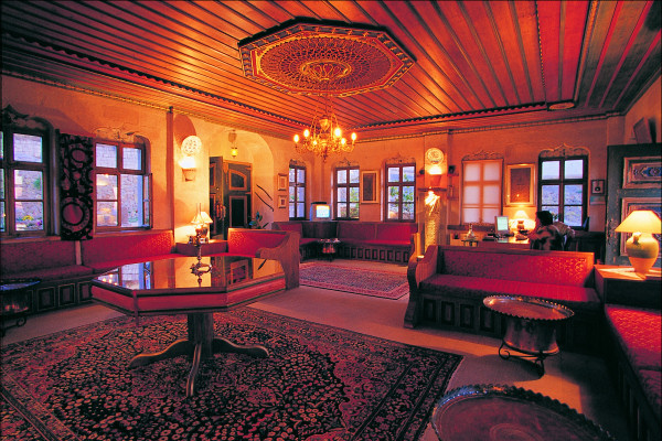 The hotel's lounge area