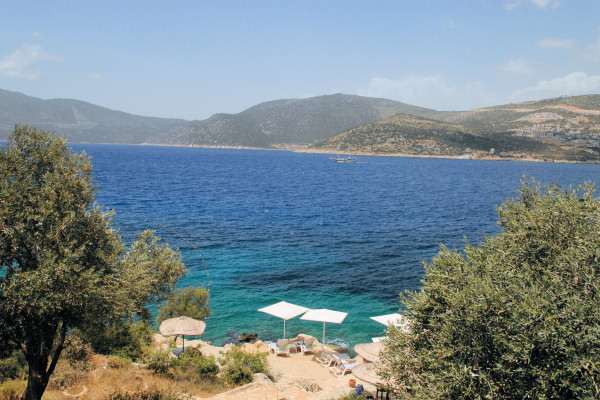 The private rocky beach