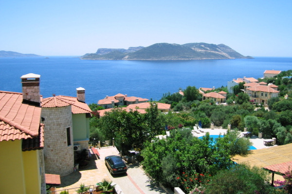 View from the villas towards Kastellorizo