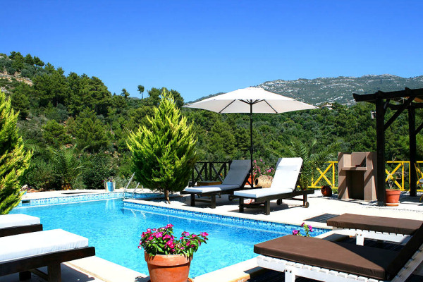 The lovely pool area