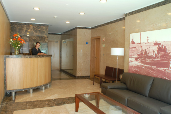 The reception area