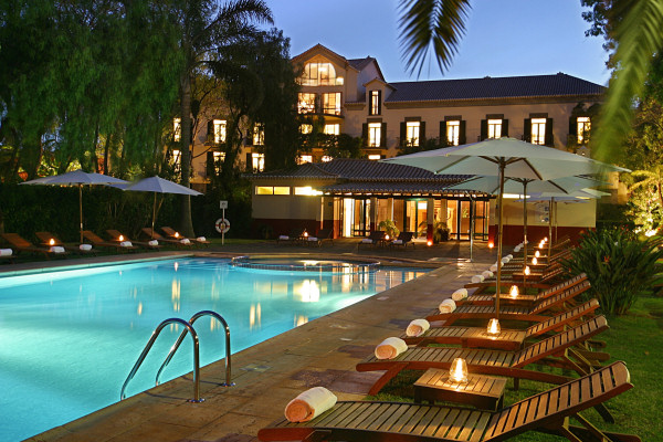 The pool and main hotel wing