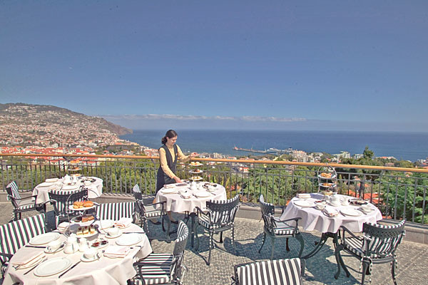 Breakfast terrace with panoramic views