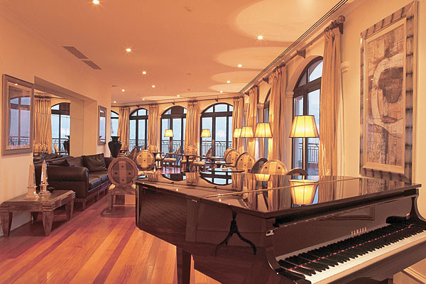 The hotel's piano bar
