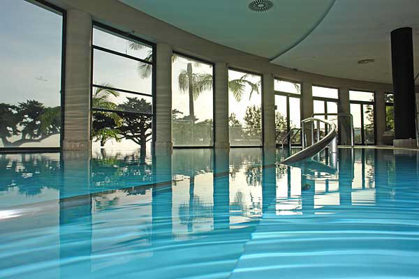 The indoor pool area