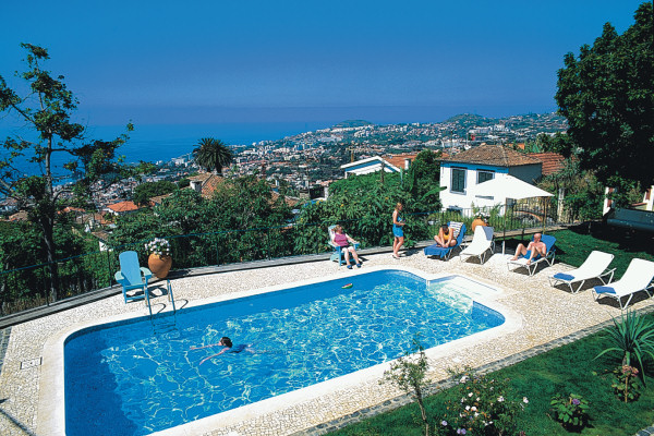 Lovely views across Funchal from the private pool and gardens