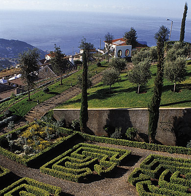 View across the gardens