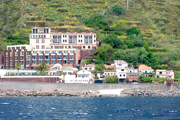 The hotel seen from the sea