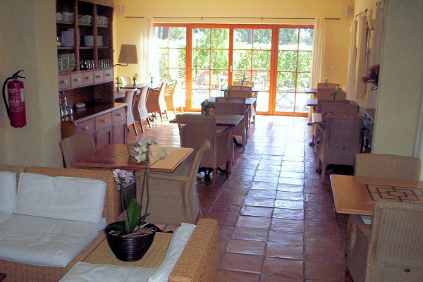 The breakfast area
