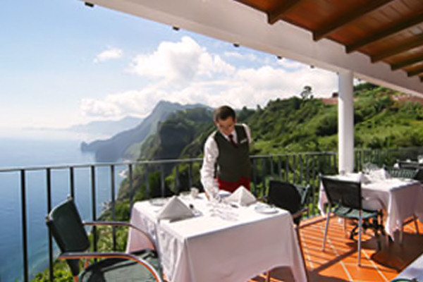 Panoramic restaurant terrace