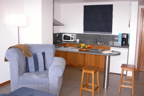 Open-plan kitchen in one of the new apartments