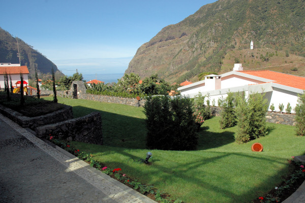 The gardens overlooking the valley