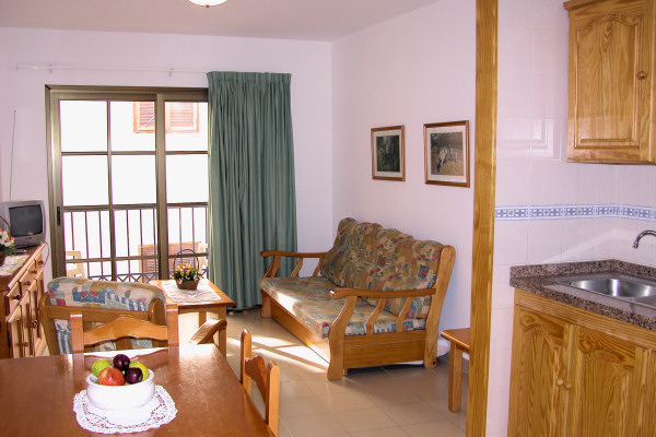 Lounge in one of the apartments
