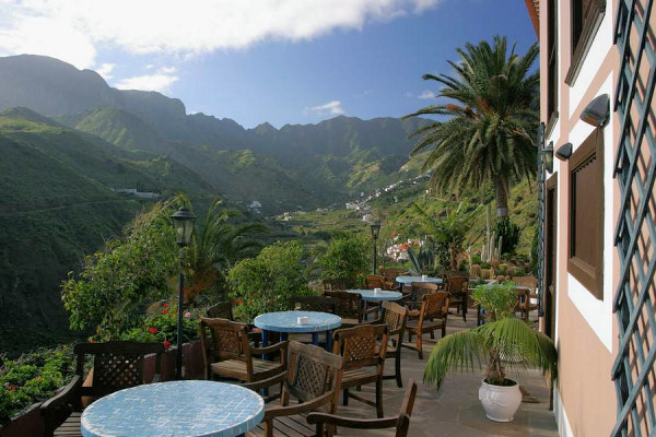 Mountain views from the hotel's terrace