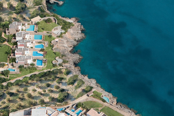 Aerial view of Thalassa Villas