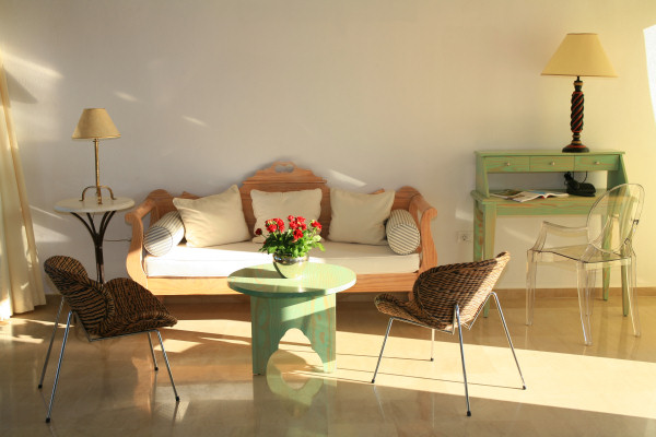 Living area in one of the villas