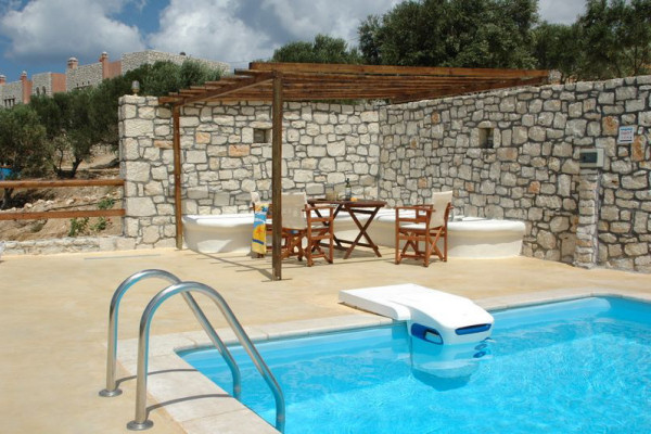 Private pool and outside dining area