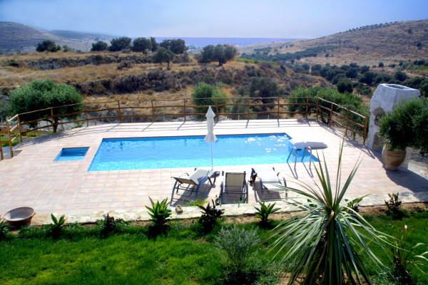 Each villa has its own pool