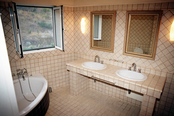 One of the bathrooms