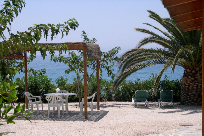 One of the relaxation areas in the grounds