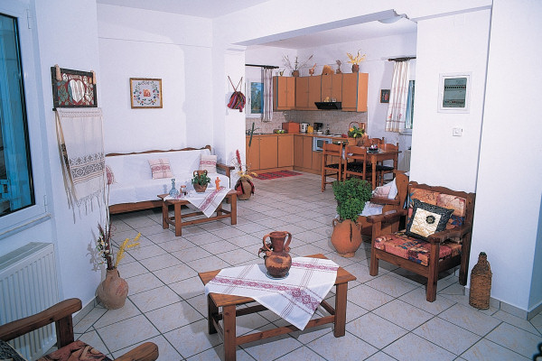 Open-plan living-dining area