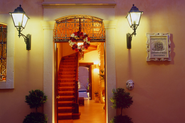 The hotel's entrance