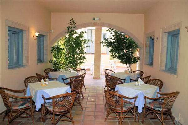 Shaded breakfast area